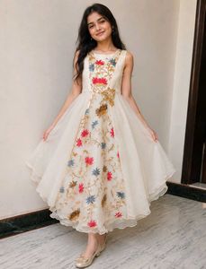 Girls Embroidered Party Dress