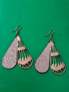 Art Deco Inspired Glitter Earrings
