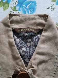 Pure Khadi Jacket L/M Bust 40 By Measuremnt