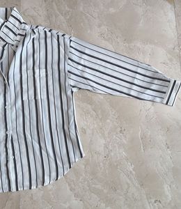 Striped Button-Up Shirt