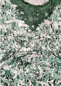 Bohemian Green Floral Kaftan Kurti