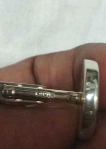SILVER Bentley Motor Cap 'B' Original Cufflink