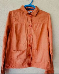 Orange Button-Down Jacket