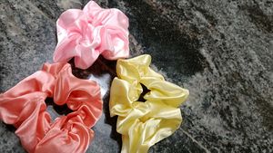 Set of 3 Satin Scrunchies