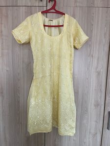 Butter yellow kurta suit set