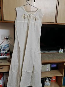 Blue &amp; White Printed Maxi Dress