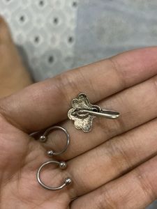 desi indian Nose Ring &amp; Earring Set