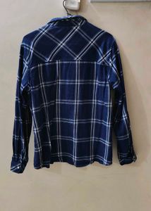 Roadster Reversible Blue Checked Shirt
