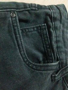 ZUDIO Stylish BAGGY Wide-Leg Black Denim Jeans