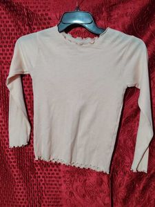 Chic Long Sleeve Top with Ruffle Trim