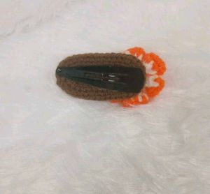 Handmade Crochet Flower Hair Clip