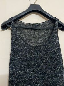 Sparkly Black Sleeveless Top