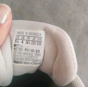 Adidas White &amp; Pink Striped Sneakers