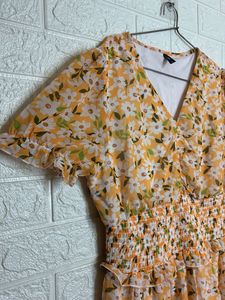Floral Print Tiered Mini Dress