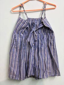 Striped Embroidered Summer Dress