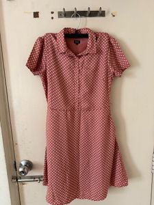 Polka Dot Button-Up Dress