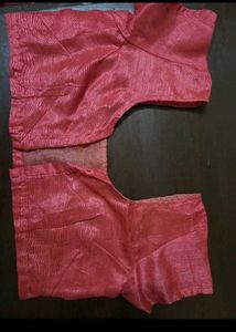 Embroidered pink cotton Silk Saree