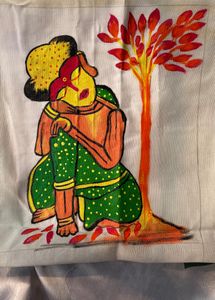 Hand Painting Suit Set With Duptta