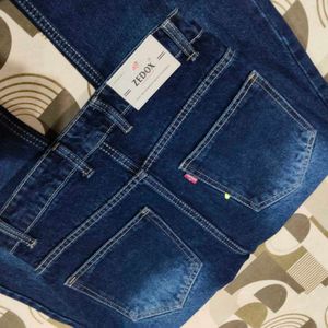 Wide Leg Blue Denim Jeans for Unisex