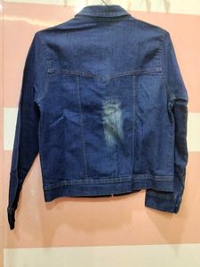 Denim Jacket with Pearls