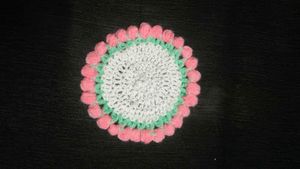 Crochet Tulip Bouquet Keychain