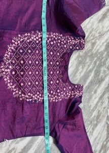 Elegant Purple Kurta Set with Embroidery
