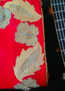 Red Embellished Ethnic Blouse like used only once