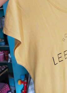 Golden Yellow Tshirt for women girls half sleeve