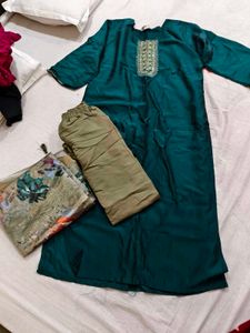 Elegant Teal Kurta Set with Dupatta