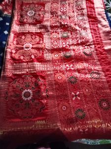 Elegant Blue Silk Saree with Elephant Motif