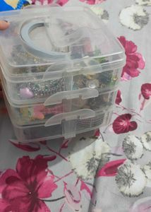 Assorted mystery box with jewellery, makeup etc