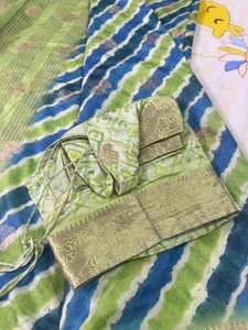 Striped Green Saree