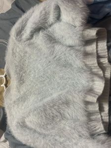 Sparkly Blue Fuzzy Cardigan