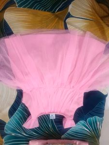 Adorable Pink Tulle Dress with Bow