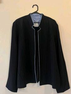 Chic Pinstripe Blazer Jacket