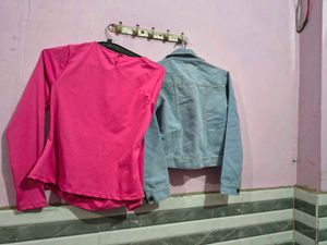 Pink Cutout Long Sleeve Top &amp; Jacket bust 30 ⁸