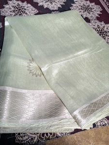 Elegant Pastel Green Silk Saree