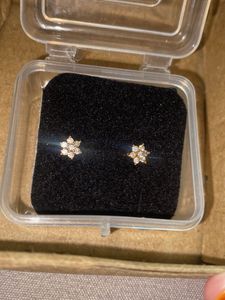 Gold Flower Stud Earrings