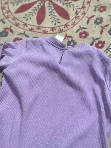 Sparkly Lavender Long Sleeve Top