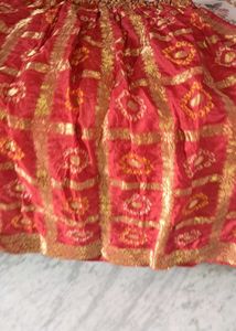 Beautiful Red Bandhej Lehenga 💃💃