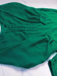 Emerald Green Kurta Palazzo set 3 pcs
