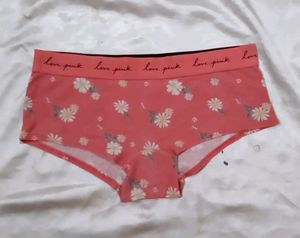 Pink Daisy Print Briefs