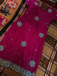 Exquisite Embellished Magenta full heavy work