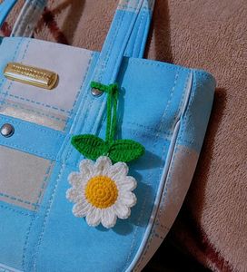 🌼 Handmade Crochet Flower Bag Charms 🌼
