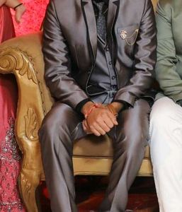 Shiny Grey -3 Piece Suit