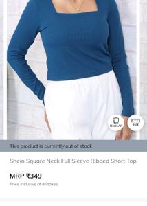 Ribbed Square Neck Long Sleeve Top