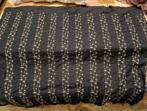 Blue Embroidered Dress Material