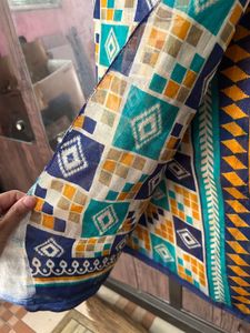Beautiful Blue Printed Saree | Lightweight