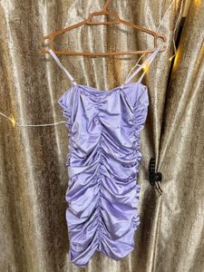 Lilac Ruched Bodycon Dress