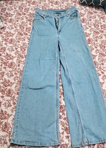 H&M Wide Leg Denim High Waist Jeans Size EU 38